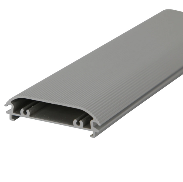 Profilo di estrusione di alluminio per porte e finestre verniciate a polvere di colore grigio scuro